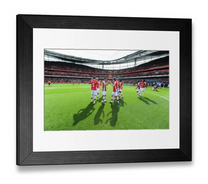 Framed Print : Arsenal's Victory: 1-0 Over Wolverhampton Wanderers at Emirates Stadium, FA Premier League