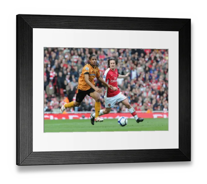 Framed Print : Tomas Rosicky (Arsenal) Michael Mancienne (Wolves). Arsenal 1: 0 Wolverhampton Wanderers