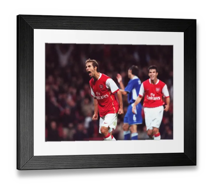 Framed Print : Mathieu Flamini celebrates scoring Arsenals 2nd goal Framed Print : Mathieu Flamini celebrates scoring Arsenals 2nd goal