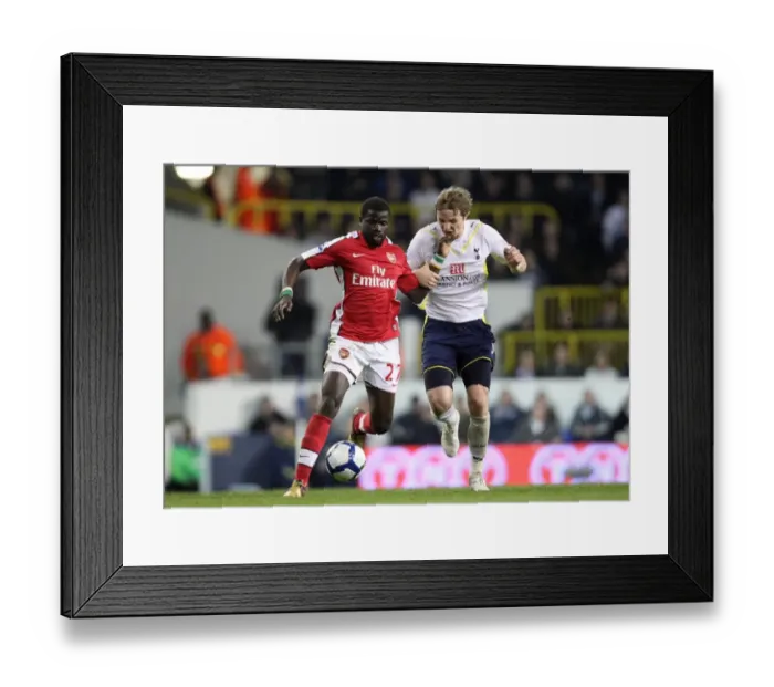 Framed Print : Eboue vs Pavlyuchenko: A Rivalry Unfolds - Tottenham Hotspur 2:1 Arsenal, Barclays Premier League, White Hart Lane, 14 / 4 / 10