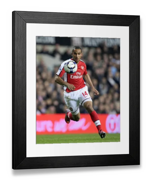 Framed Print : Theo Walcott's Goal in a 2:1 Defeat: Arsenal vs. Tottenhotpur, Barclays Premier League (2010)