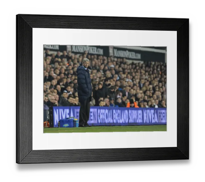 Framed Print : Arsenal manager Arsene Wenger. Tottenham Hotspur 2: 1 Arsenal, Barclays Premier League