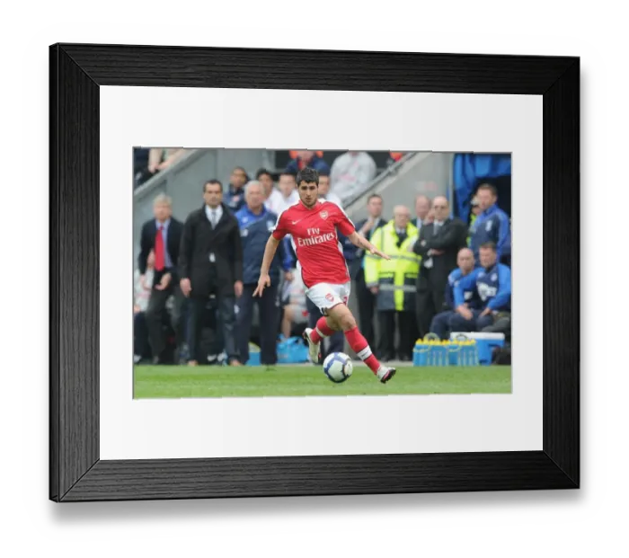 Framed Print : Fran Merida (Arsenal). Wigan Athletic 3: 2 Arsenal, FA Barclays Premier League
