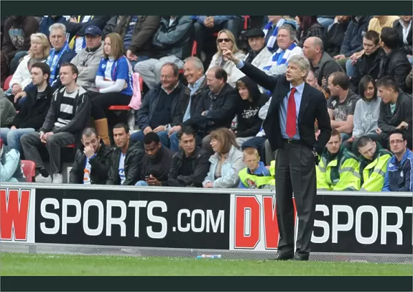Arsenal manager Arsene Wenger. Wigan Athletic 3: 2 Arsenal, FA Barclays Premier League