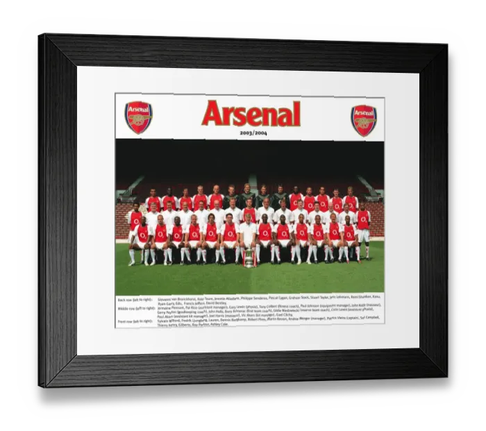 Framed Print : Arsenal Squad 2003  /  4 AFC