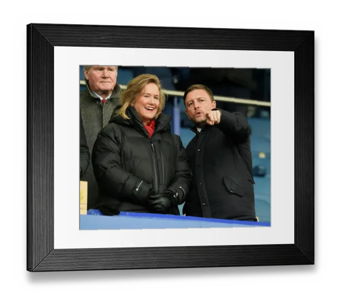 Framed Print : Arsenal FC Executives at Everton Match, Premier League 2022-23