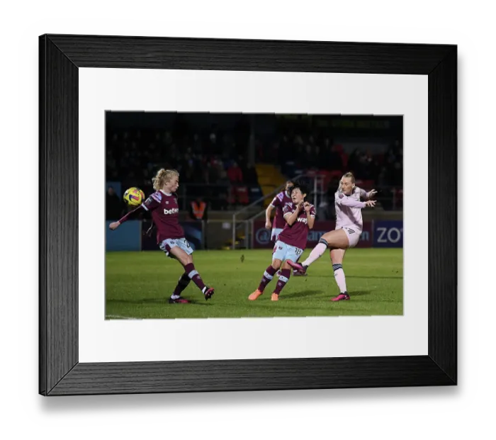 Framed Print : Arsenal's Stina Blackstenius Scores Past West Ham Defenders in FA Women's Super League Clash Framed Print : Arsenal's Stina Blackstenius Scores Past West Ham Defenders in FA Women's Super League Clash