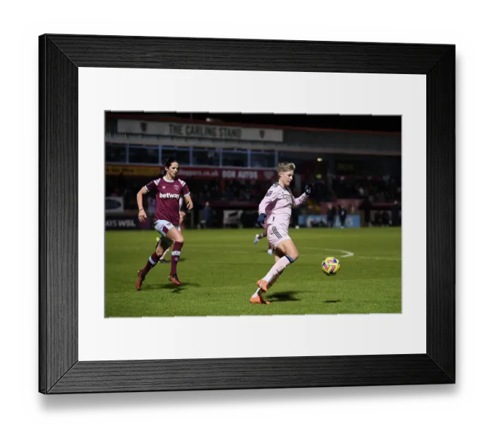 Framed Print : Arsenal's Lina Hurtig Shines in FA Women's Super League Showdown against West Ham United