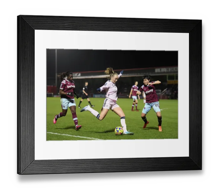Framed Print : Arsenal's Frida Maanum in Action: Barclays Women's Super League Clash Against West Ham United