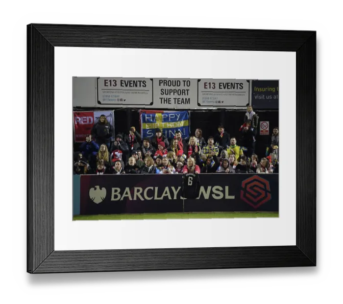 Framed Print : Arsenal FC: Unwavering Support - West Ham United vs. Arsenal, Barclays Women's Super League