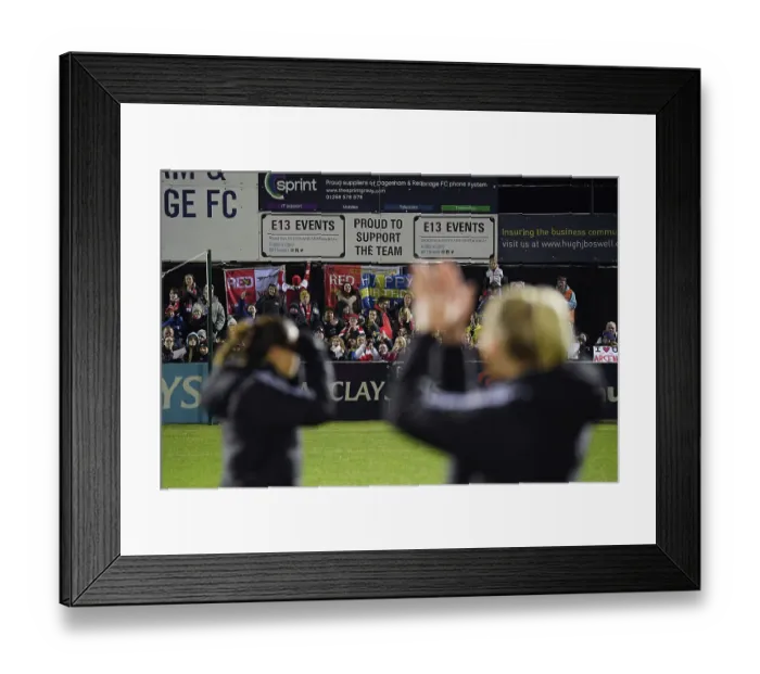 Framed Print : Arsenal FC: Unwavering Support - Women's Super League: West Ham United vs. Arsenal