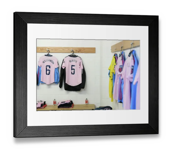 Framed Print : Arsenal Women: Preparing for Battle in the FA WSL - A Glimpse into Their Changing Room before the West Ham Showdown