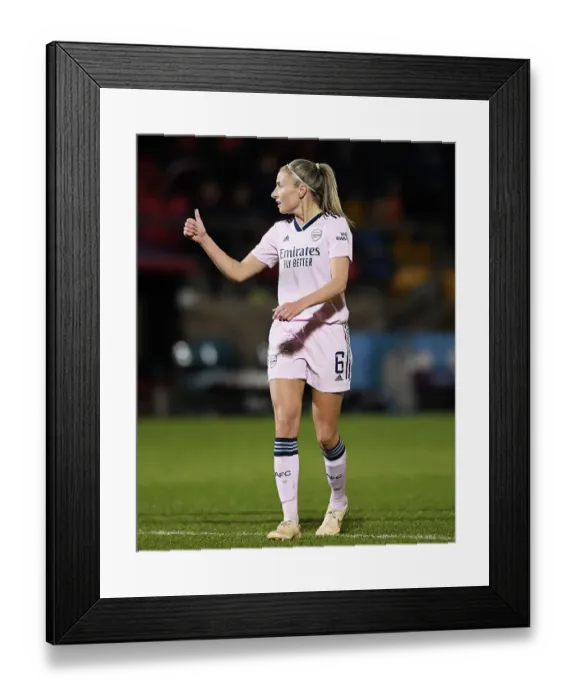 Framed Print : Arsenal's Leah Williamson Reacts During West Ham United vs Arsenal (2022-23 Barclays Women's Super League) Framed Print : Arsenal's Leah Williamson Reacts During West Ham United vs Arsenal (2022-23 Barclays Women's Super League)