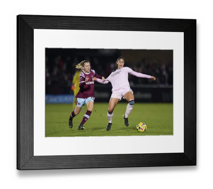 Framed Print : Arsenal vs. West Ham United: A Battle in the Barclays Women's Super League Framed Print : Arsenal vs. West Ham United: A Battle in the Barclays Women's Super League