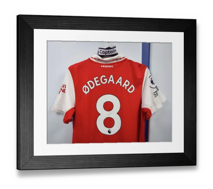 Framed Print : Behind the Scenes: Odegaard's Preparation - Arsenal's Dressing Room before the Everton Clash Framed Print : Behind the Scenes: Odegaard's Preparation - Arsenal's Dressing Room before the Everton Clash