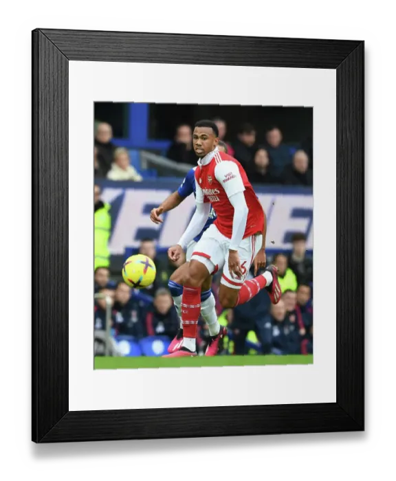Framed Print : Gabriel's Defiant Performance: Everton vs. Arsenal, Premier League 2022-23 Framed Print : Gabriel's Defiant Performance: Everton vs. Arsenal, Premier League 2022-23