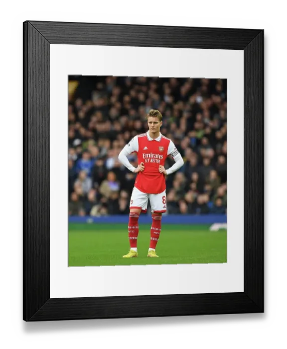 Framed Print : Martin Odegaard in Action: Everton vs Arsenal, Premier League 2022-23