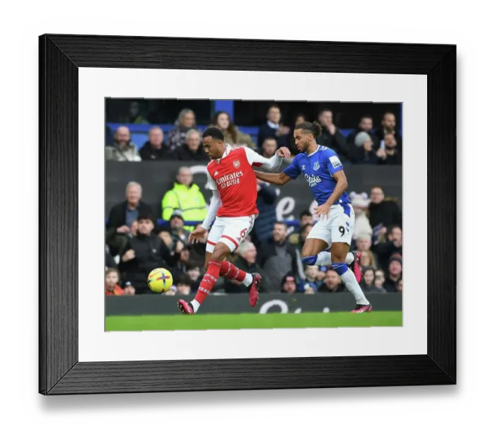 Framed Print : Gabriel vs Calvert-Lewin: Intense Battle at Goodison Park - Everton vs Arsenal, Premier League 2022-23 Framed Print : Gabriel vs Calvert-Lewin: Intense Battle at Goodison Park - Everton vs Arsenal, Premier League 2022-23