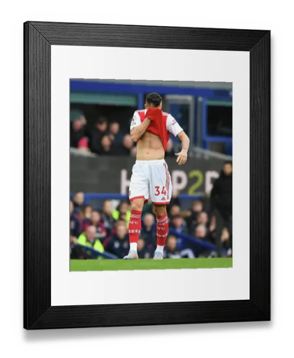 Framed Print : Granit Xhaka in Action: Everton vs. Arsenal, Premier League 2022-23 Framed Print : Granit Xhaka in Action: Everton vs. Arsenal, Premier League 2022-23