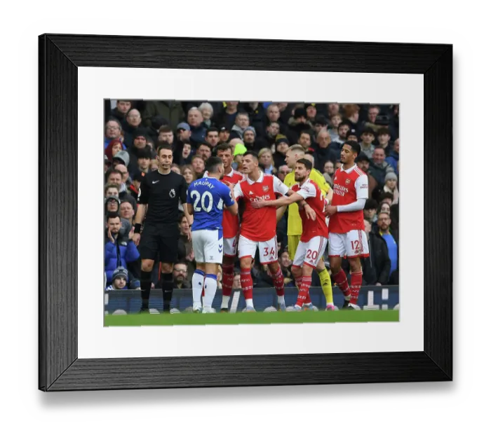 Framed Print : Clash at Goodison Park: Xhaka vs Maupay in Everton vs Arsenal Premier League Encounter Framed Print : Clash at Goodison Park: Xhaka vs Maupay in Everton vs Arsenal Premier League Encounter