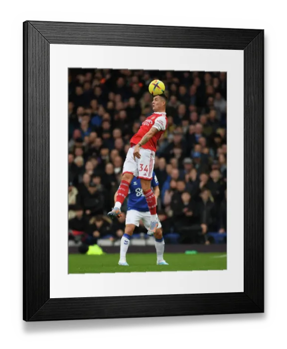 Framed Print : Granit Xhaka in Action: Everton vs Arsenal, Premier League 2022-23 Framed Print : Granit Xhaka in Action: Everton vs Arsenal, Premier League 2022-23