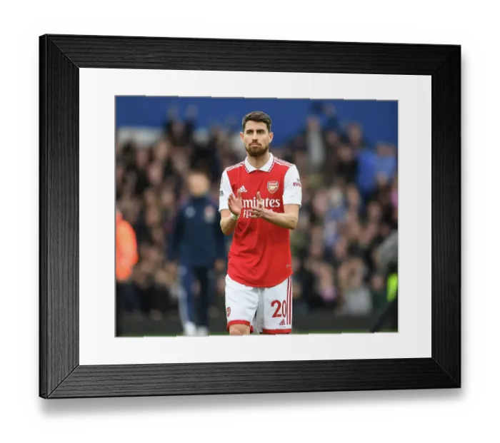 Framed Print : Jorginho Pays Tribute: Everton vs. Arsenal, Premier League 2022-23 Framed Print : Jorginho Pays Tribute: Everton vs. Arsenal, Premier League 2022-23