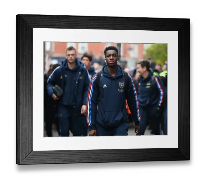 Framed Print : Arsenal's Eddie Nketiah Arrives at Goodison Park Ahead of Everton Clash - Premier League 2022-23 Framed Print : Arsenal's Eddie Nketiah Arrives at Goodison Park Ahead of Everton Clash - Premier League 2022-23
