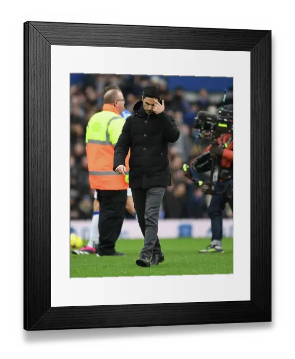 Framed Print : Mikel Arteta Reacts After Arsenal's Clash Against Everton in Premier League 2022-23
