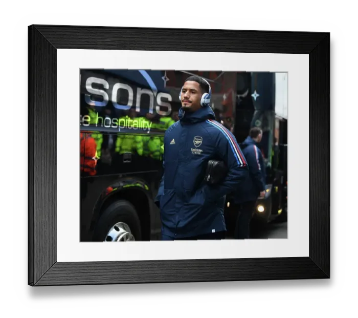 Framed Print : William Saliba's Premier League Debut: Everton vs. Arsenal, 2022-23