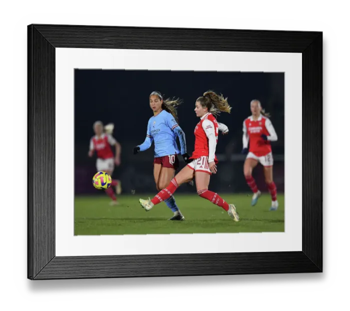 Framed Print : Pelova vs. Castellanos: A Tight Battle in FA Women's League Cup Semi-Final between Arsenal and Manchester City Framed Print : Pelova vs. Castellanos: A Tight Battle in FA Women's League Cup Semi-Final between Arsenal and Manchester City