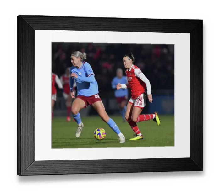 Framed Print : Arsenal Women vs Manchester City Women: FA WSL Cup Semi-Final Clash