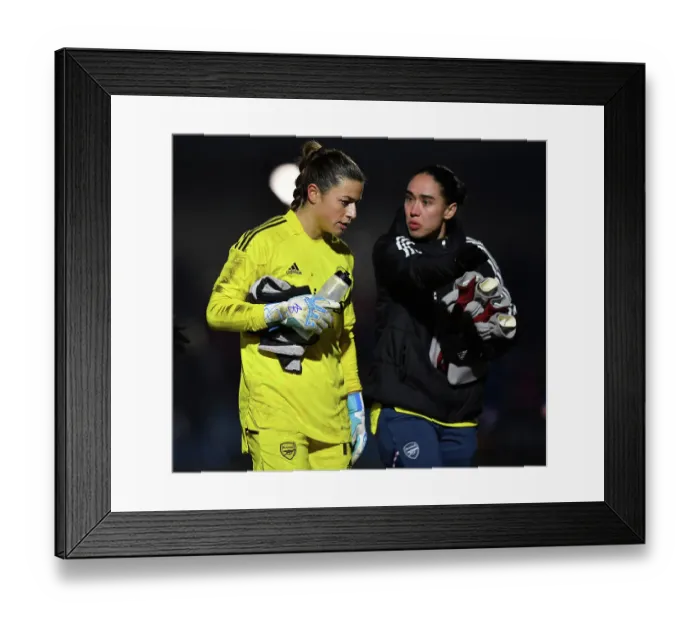 Framed Print : Titanic Rivalry: Sabrina D'Angelo vs Manuela Zinsberger in FA WSL Cup Semi-Final Showdown