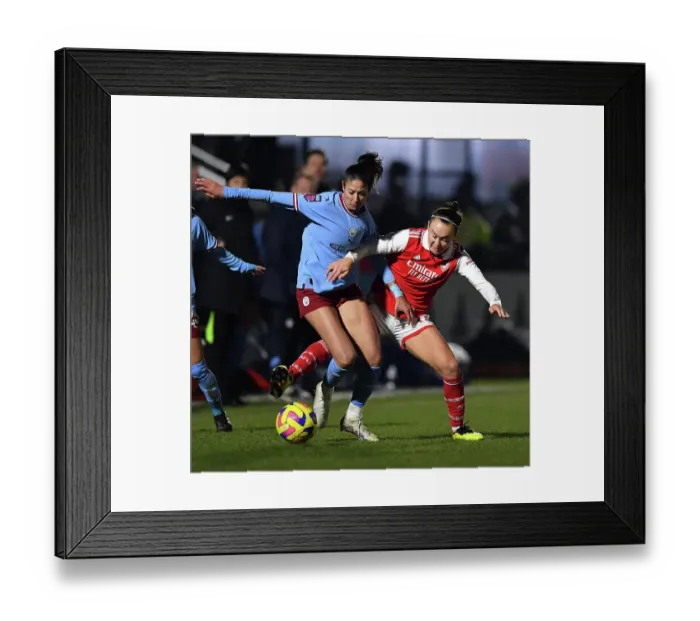 Framed Print : Arsenal vs Manchester City: FA Women's League Cup Showdown