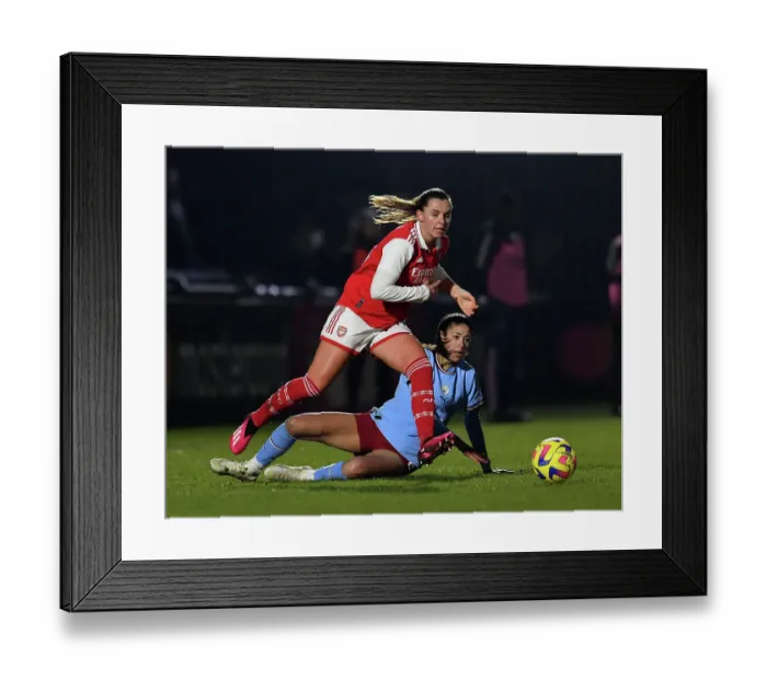 Framed Print : Intense Rivalry: Maritz vs. Ouahabi - Arsenal vs. Manchester City FA Women's League Cup Semi-Final Framed Print : Intense Rivalry: Maritz vs. Ouahabi - Arsenal vs. Manchester City FA Women's League Cup Semi-Final