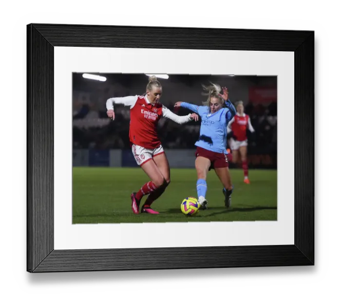 Framed Print : Arsenal vs Manchester City: A Titanic Showdown in the FA Women's Continental Tyres League Cup Semi-Finals Framed Print : Arsenal vs Manchester City: A Titanic Showdown in the FA Women's Continental Tyres League Cup Semi-Finals