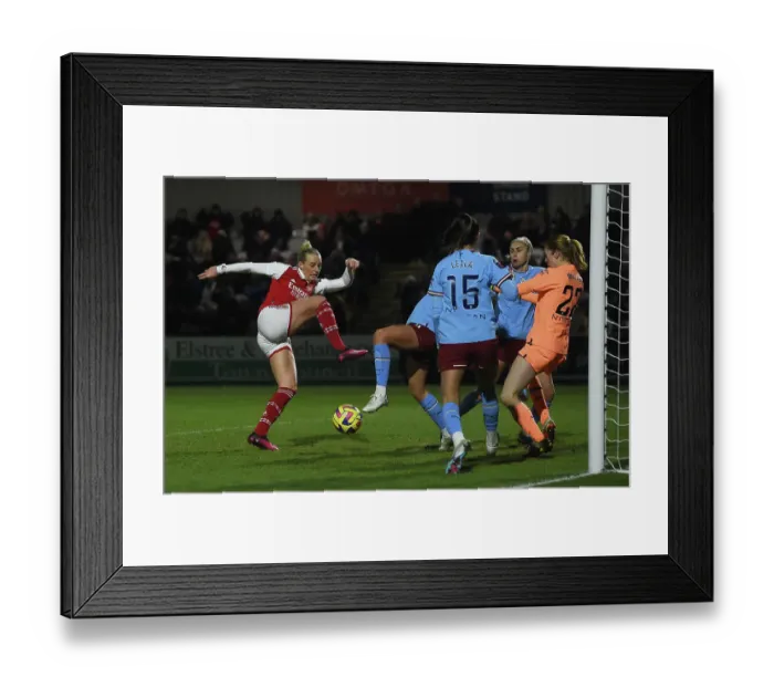 Framed Print : Arsenal Women vs Manchester City Women: FA WSL Cup Semi-Final Clash