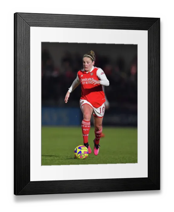 Framed Print : Arsenal's Kim Little Faces Off Against Manchester City in FA WSL Cup Semi-Final Showdown