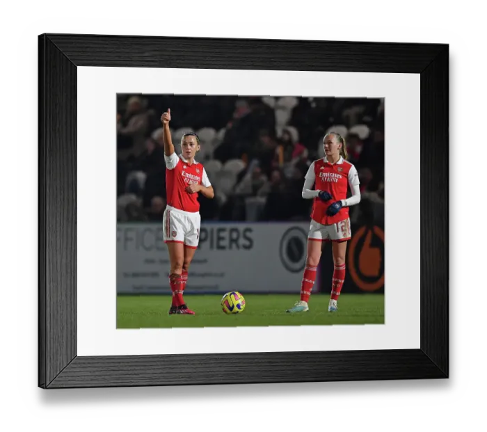 Framed Print : Arsenal Women vs Manchester City Women: FA WSL Cup Semi-Final Clash