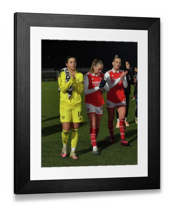 Framed Print : Arsenal Women Triumph in FA WSL Cup Semi-Final Against Manchester City