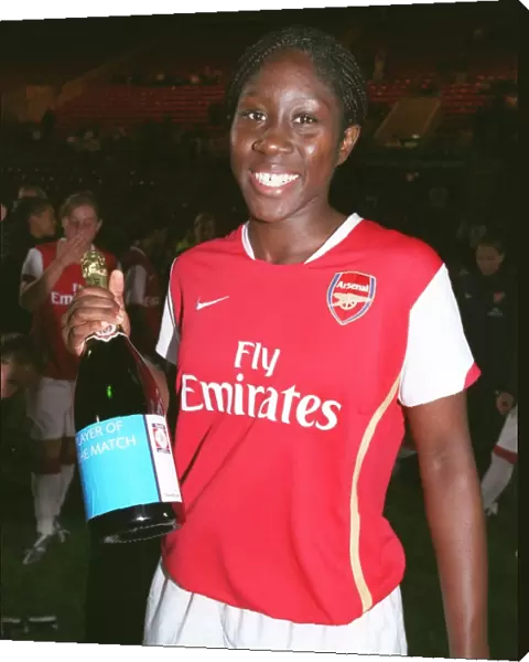Anita Asante (Arsenal Ladies) celebrates at the end of the match