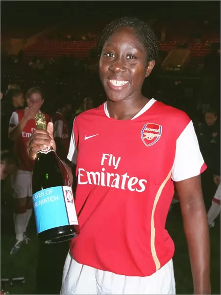 Anita Asante (Arsenal Ladies) celebrates at the end of the match
