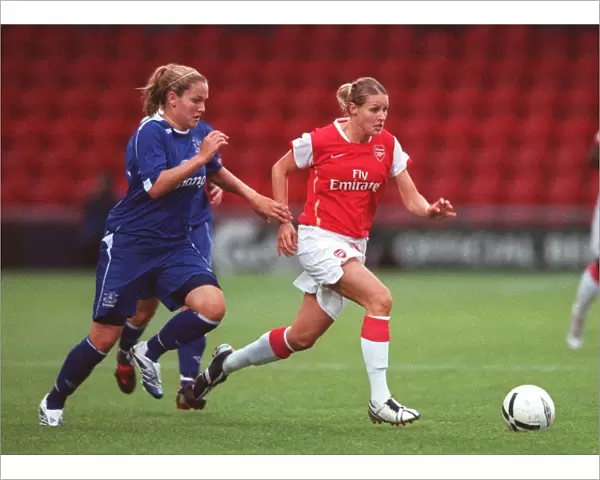 Kelly Smith (Arsenal Ladies) celebrates at the end of the match