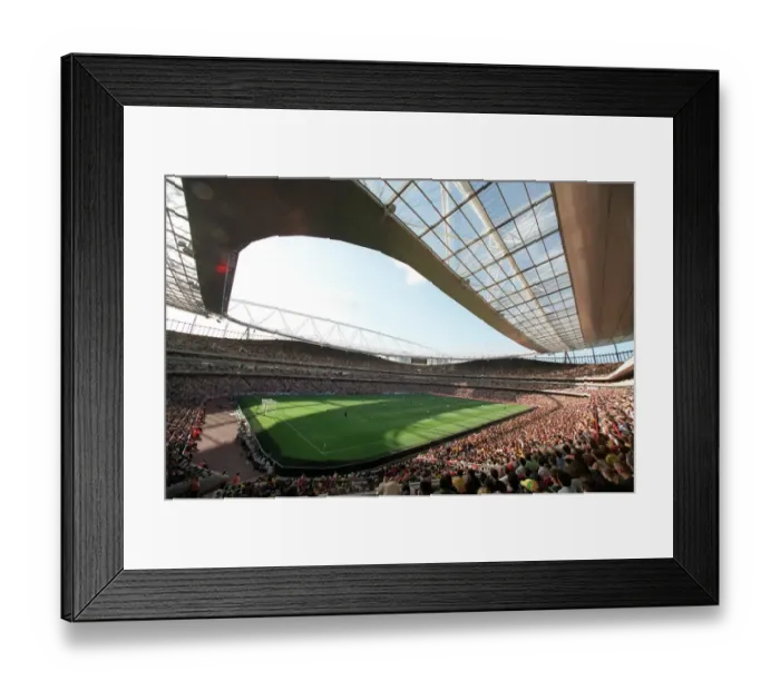 Framed Print : Emirates Stadium during the match, view from Club Level Framed Print : Emirates Stadium during the match, view from Club Level