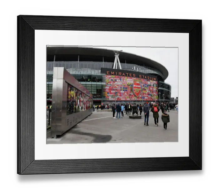 Framed Print : Arsenal vs Brentford: Fans Gather at Emirates Stadium for Premier League Clash, London, 2023