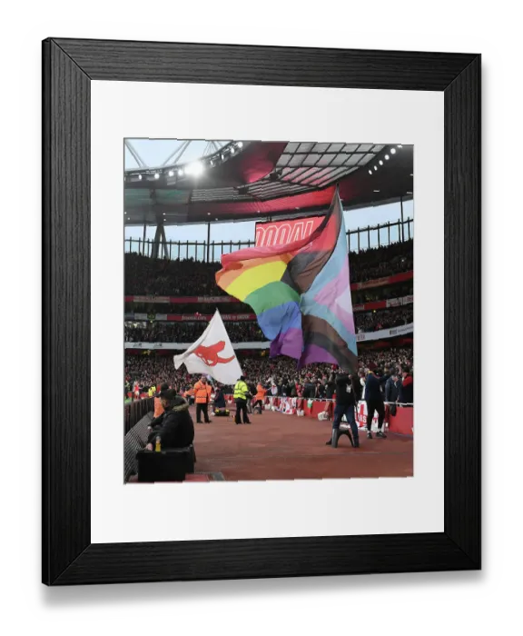 Framed Print : Arsenal Pride: Celebrating Diversity at the Emirates - Arsenal FC vs. Brentford FC, Premier League 2022-23 Framed Print : Arsenal Pride: Celebrating Diversity at the Emirates - Arsenal FC vs. Brentford FC, Premier League 2022-23