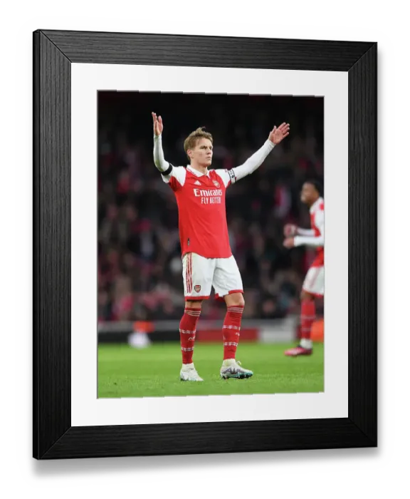 Framed Print : Martin Odegaard Shines: Arsenal's Premier League Victory Over Brentford (2022-23)