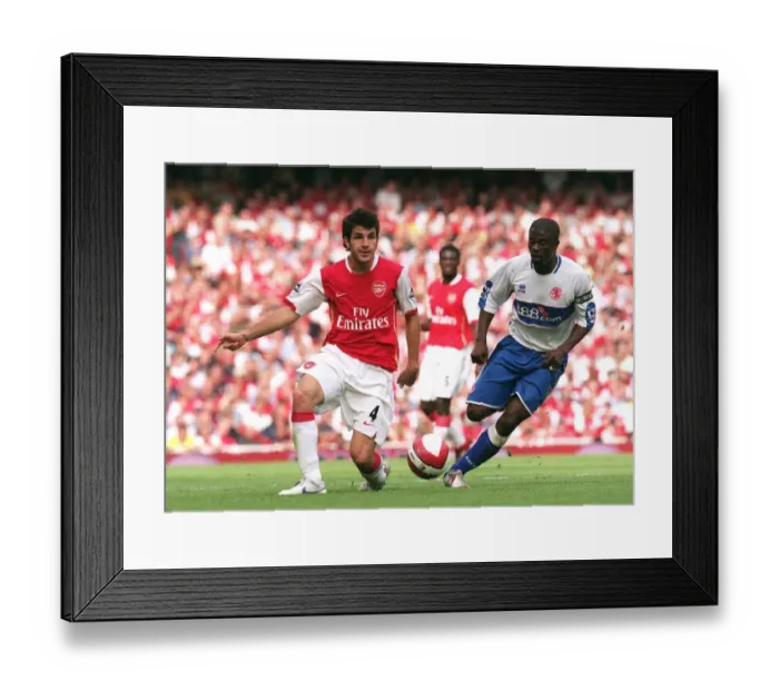 Framed Print : Cesc Fabregas (Arsenal) George Boateng (M Boro)