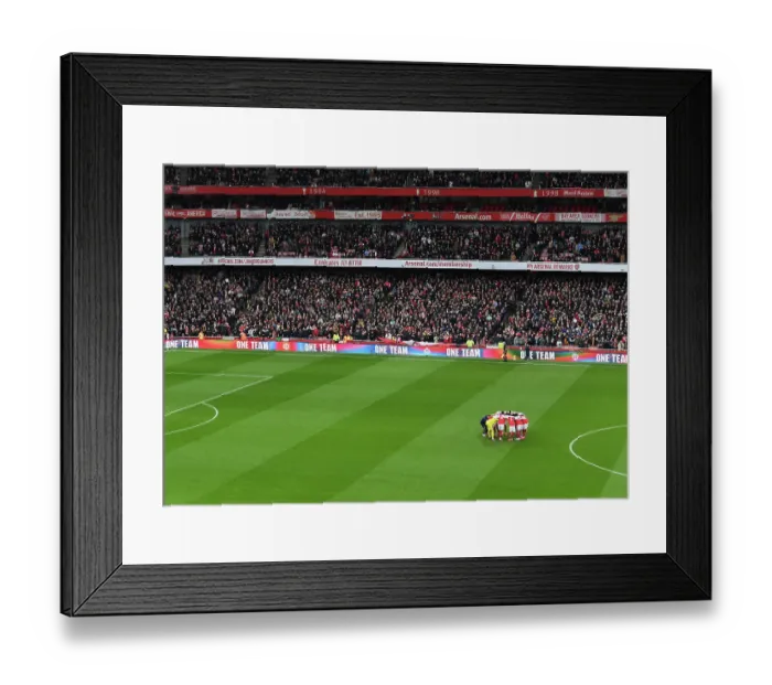 Framed Print : Arsenal FC: United in Pre-Match Huddle vs Brentford, Emirates Stadium, 2023 Framed Print : Arsenal FC: United in Pre-Match Huddle vs Brentford, Emirates Stadium, 2023