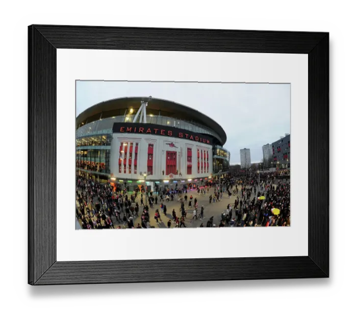 Framed Print : Arsenal vs Brentford: Fans Exit Emirates Stadium after Premier League Match, London 2023