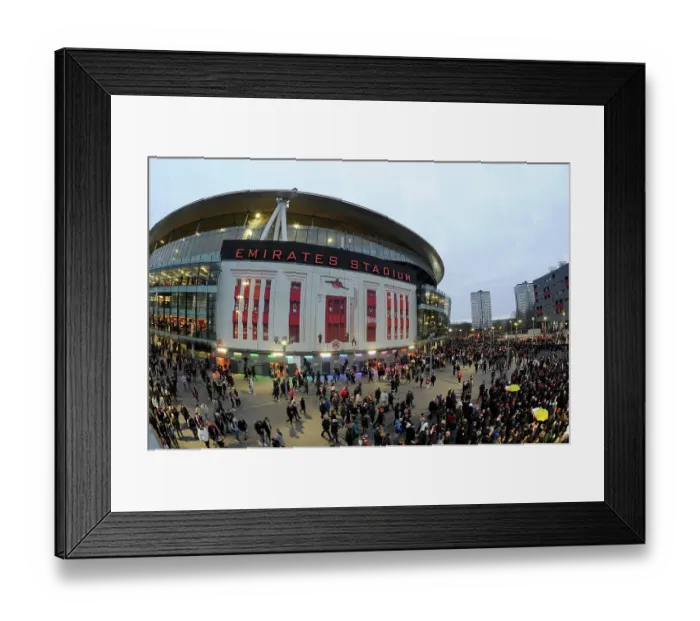 Framed Print : Arsenal vs Brentford: Fans Exiting Emirates Stadium after 2023 Premier League Match